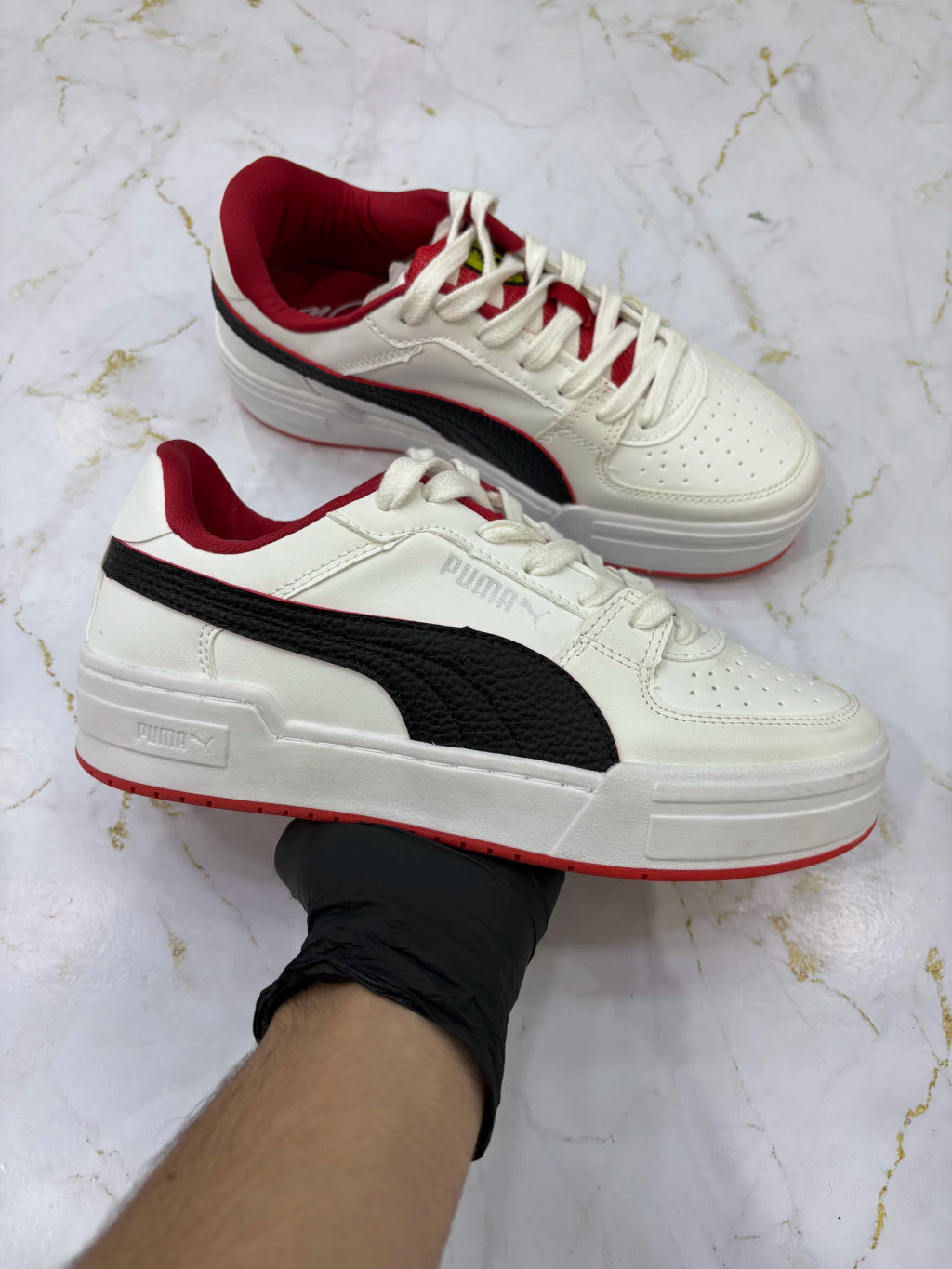 Puma Caven Mercedes White Black Red